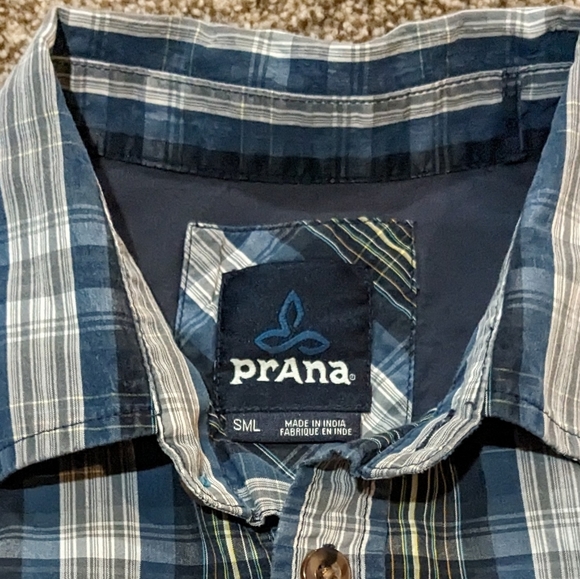 Prana Murdock Men's Size Small Casual Short Sleeve Slim Fit Shirt - Picture 3 of 3